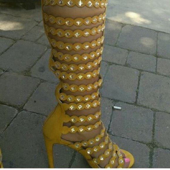 Bedazzled Gladiator High Heels - Picture 1 of 6